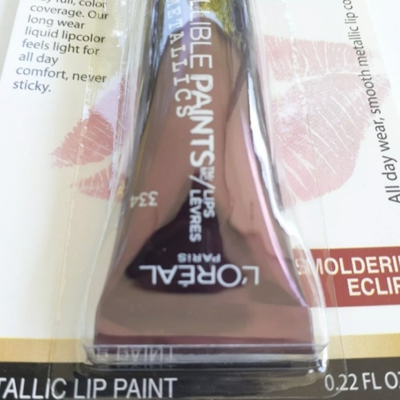 L'Oreal Lipstick Paris Cosmetics Infallible Paints Metallics Smoldering Eclipse - Picture 11 of 12
